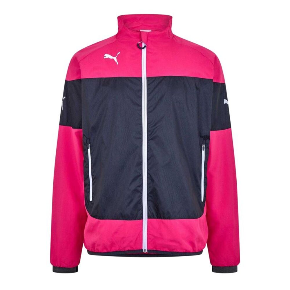 Puma Mens Indomitable Colour Block Relaxed Fit Long-Sleeved Jacket / Pink